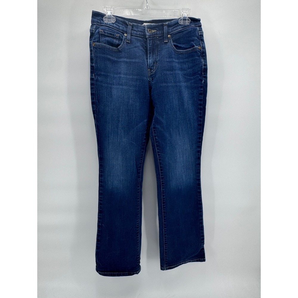 Levi Strauss Womens Bootcut Jeans Dark Wash Embellished Pockets Size 6M - Picture 2 of 6